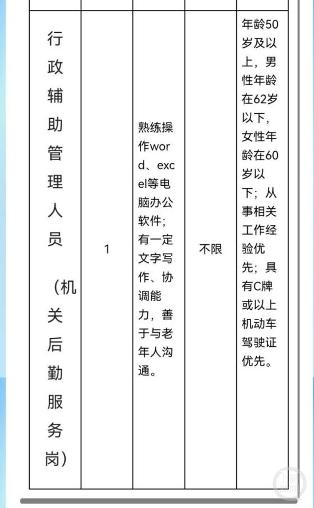 招编外要求50岁以上